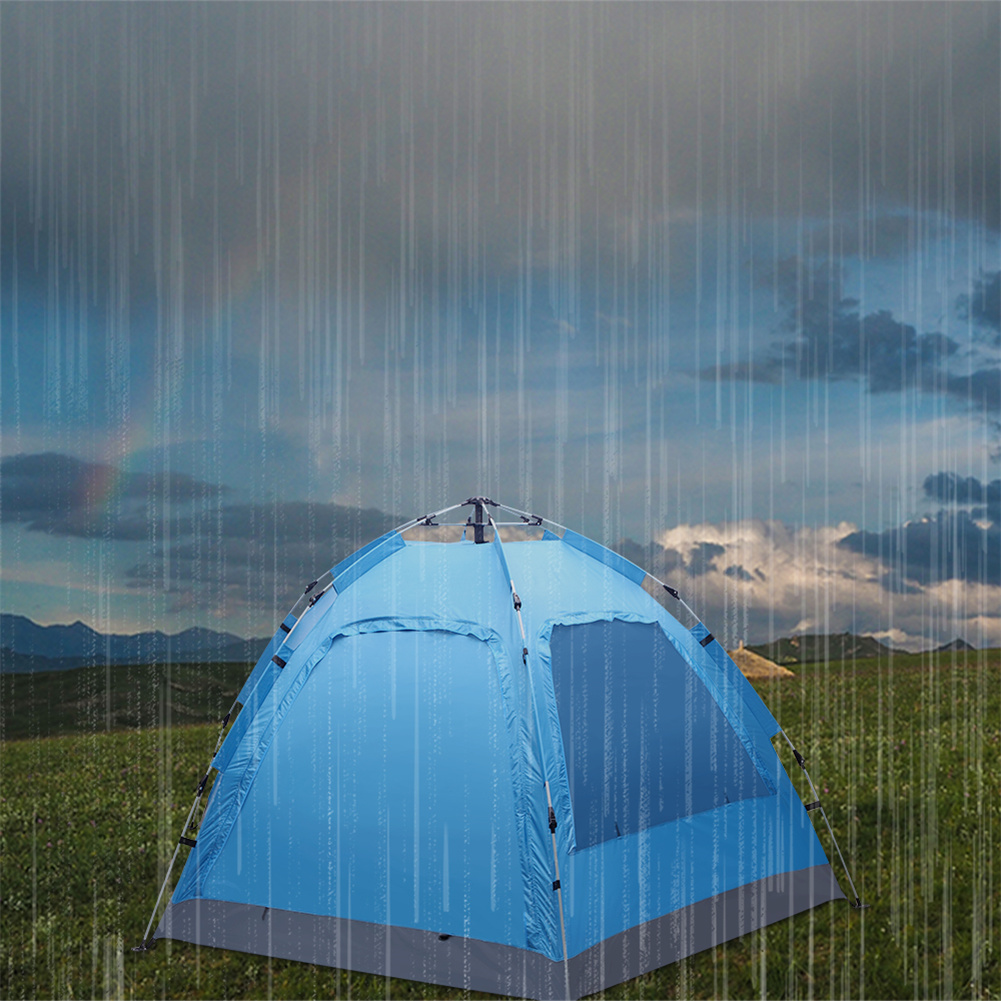 Cheap Goat Tents Camping Tent Waterproof Six sided Single layer Double door Double window Hydraulic Tent For Outdoor Hiking Travel   